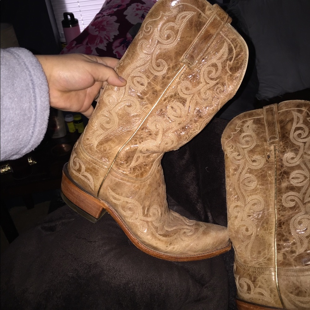 Leather boots